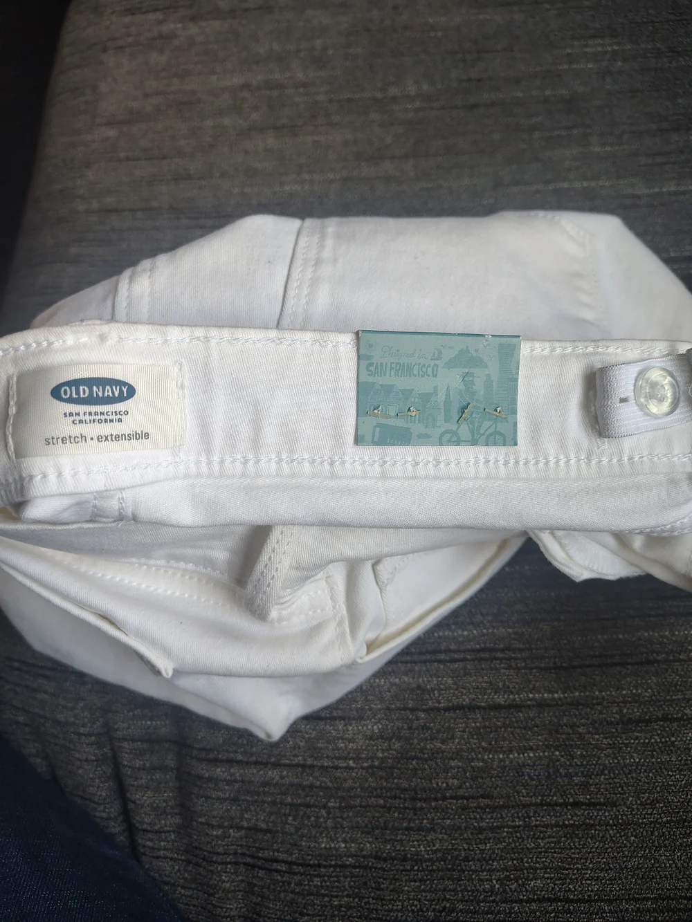 Old Navy Kids' White Stretch Cotton Shorts Size 12